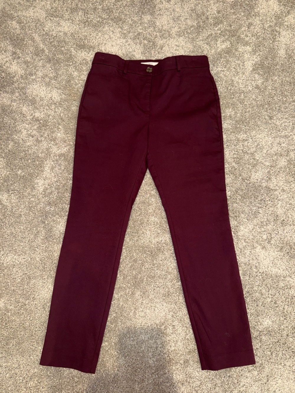 Women's Slim Ankle Pants in Deep Wine